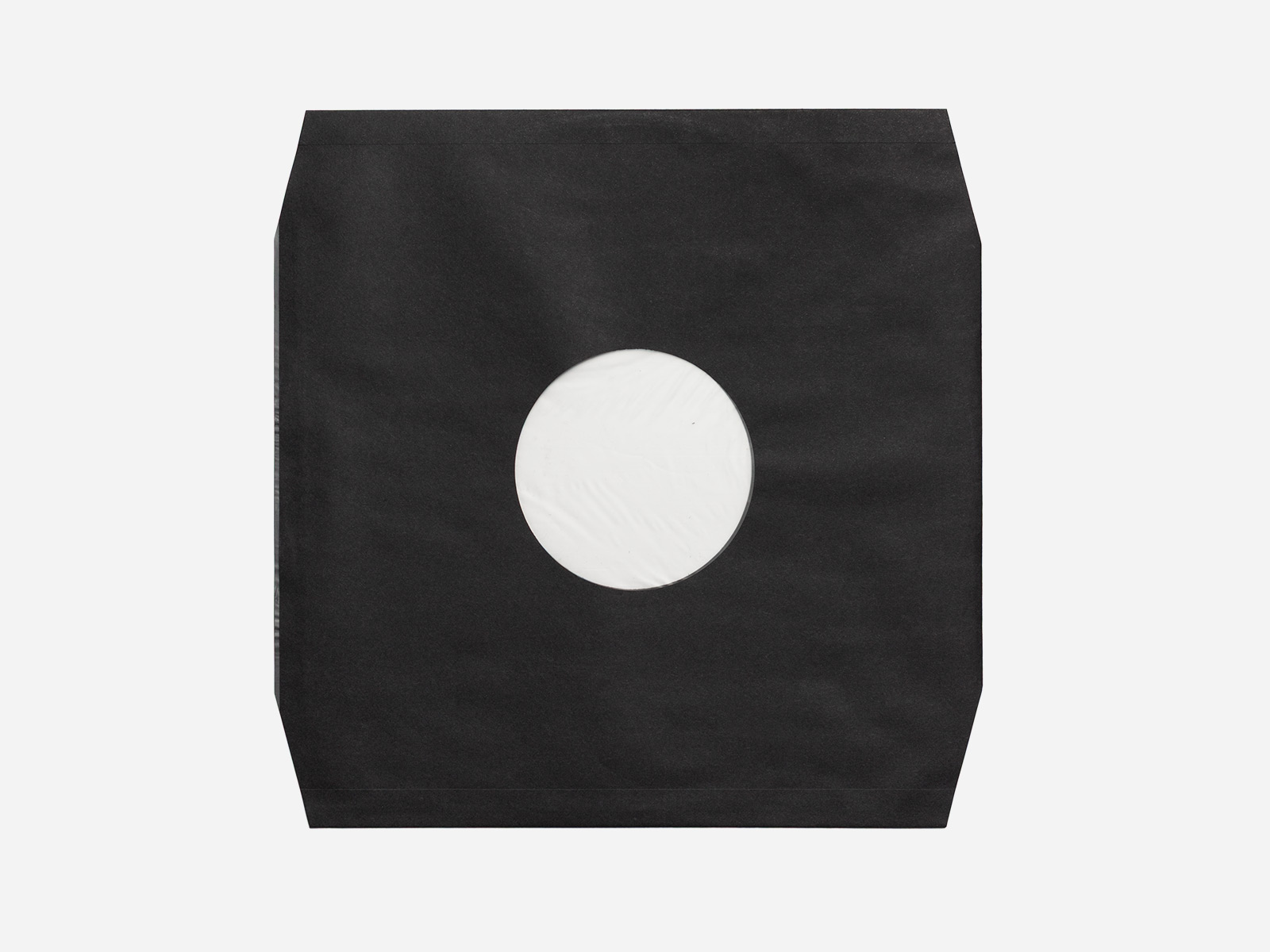 Innenhülle 12" Schwarz – Polylined, Eckenschnitt