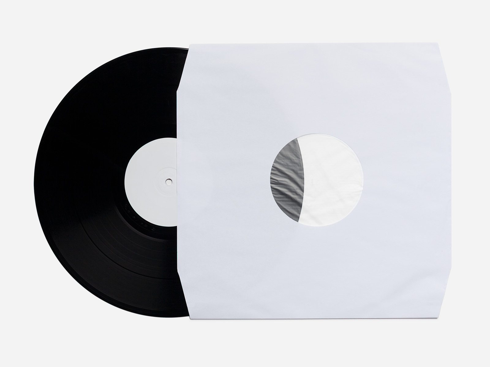 Innenhülle 12" Weiß – Polylined, Eckenschnitt