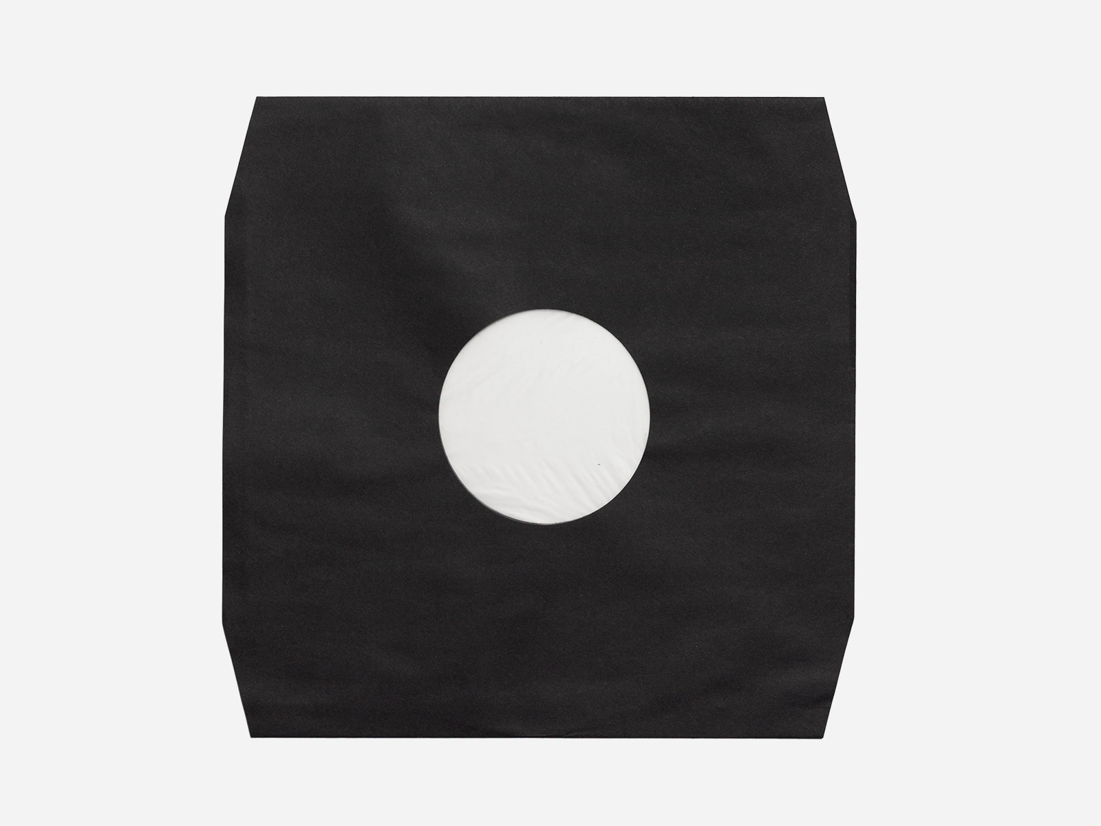 Innenhülle 12" Schwarz – Polylined, Eckenschnitt
