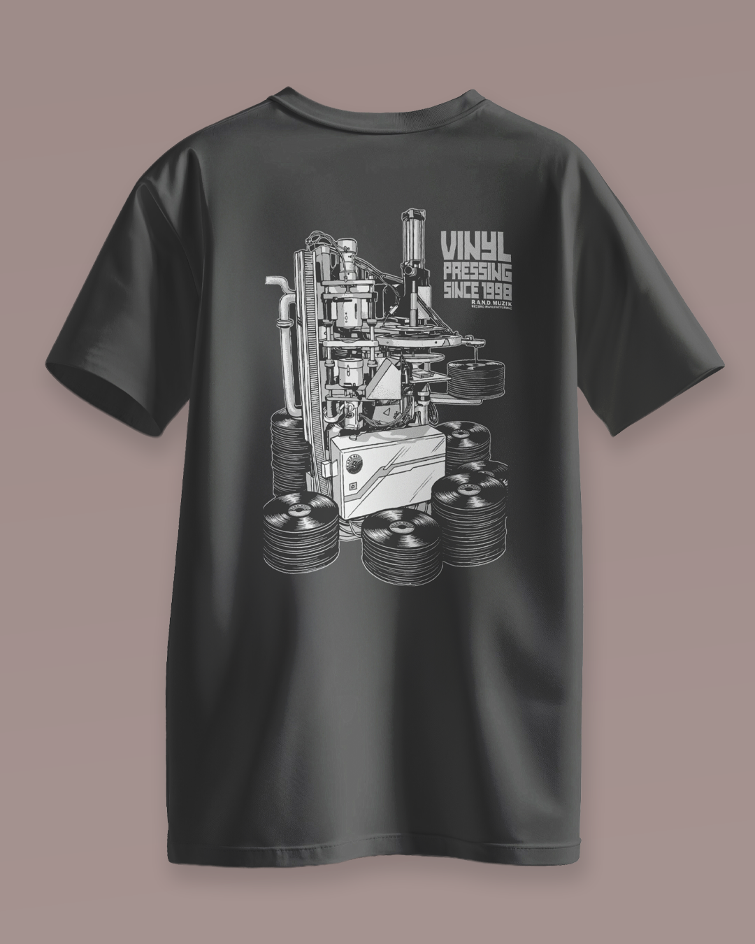 R.A.N.D. T-Shirt Schallplattenpresse schwarz
