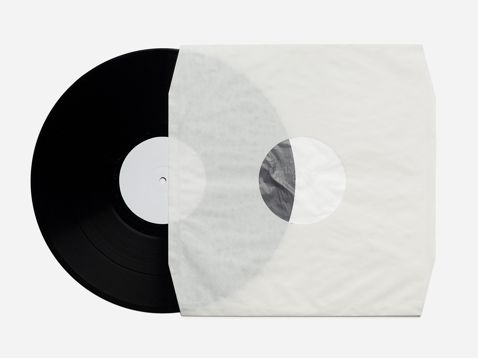 Innenhülle 12" Natur – Polylined, Eckenschnitt