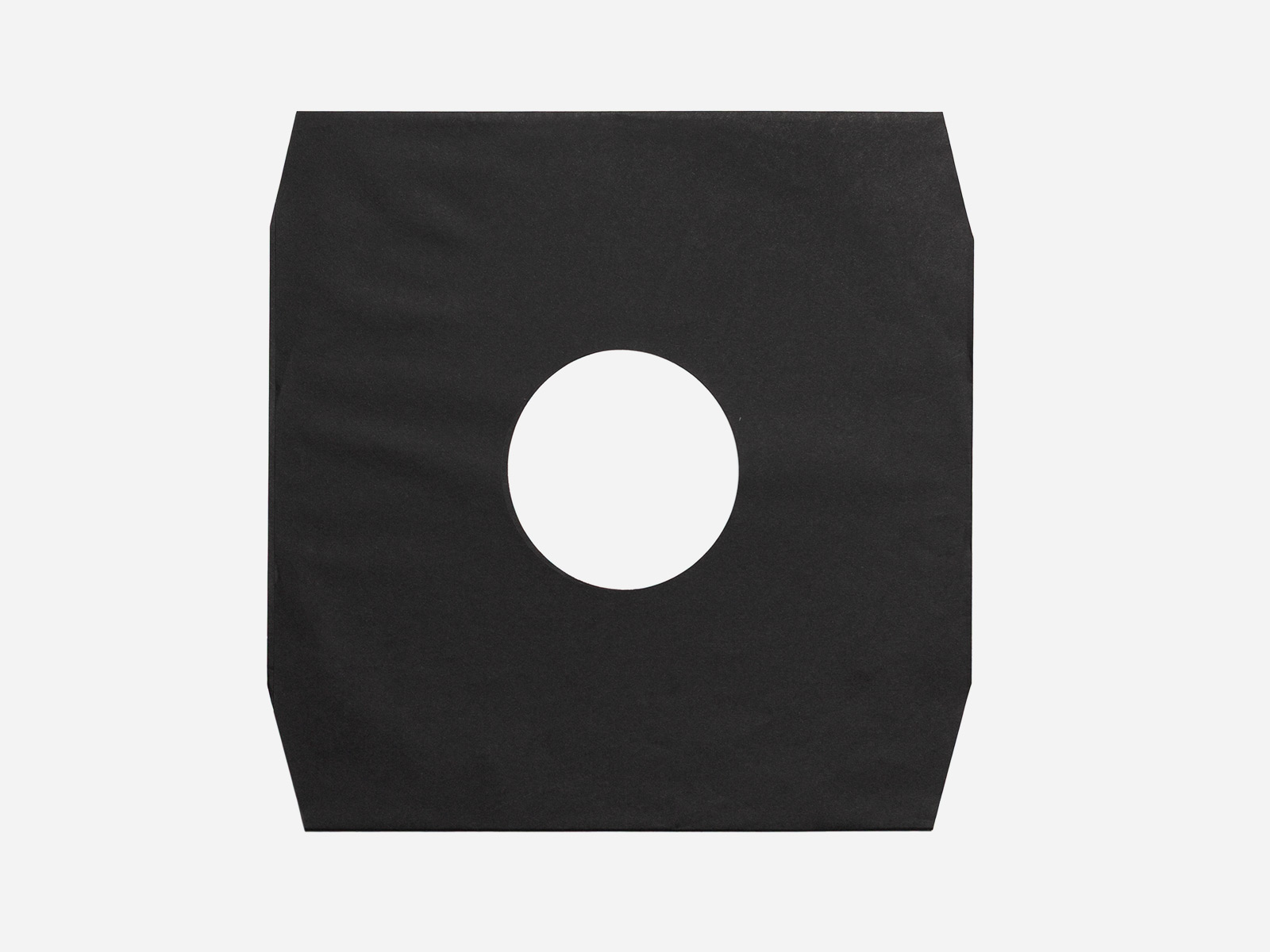 Innenhülle 12" Schwarz – Eckenschnitt