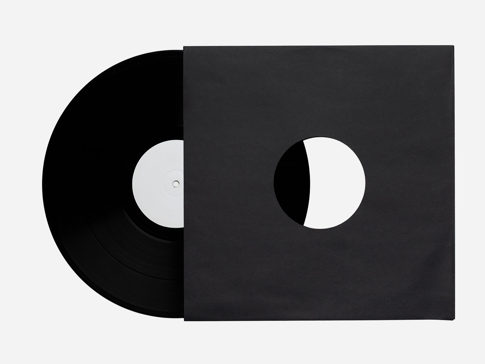 Innenhülle 12″ Schwarz – außen geklebt