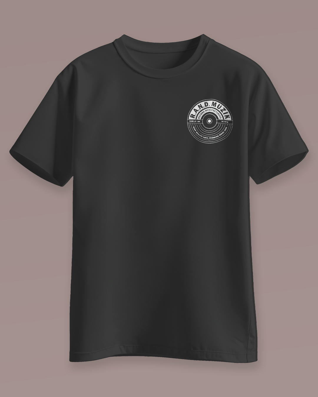 R.A.N.D. T-Shirt Schallplattenpresse schwarz